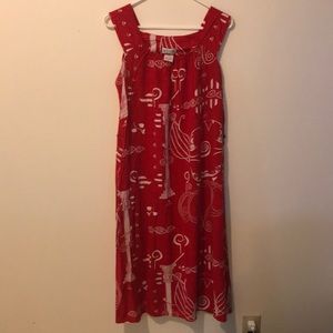Nice day viscose red midi dress